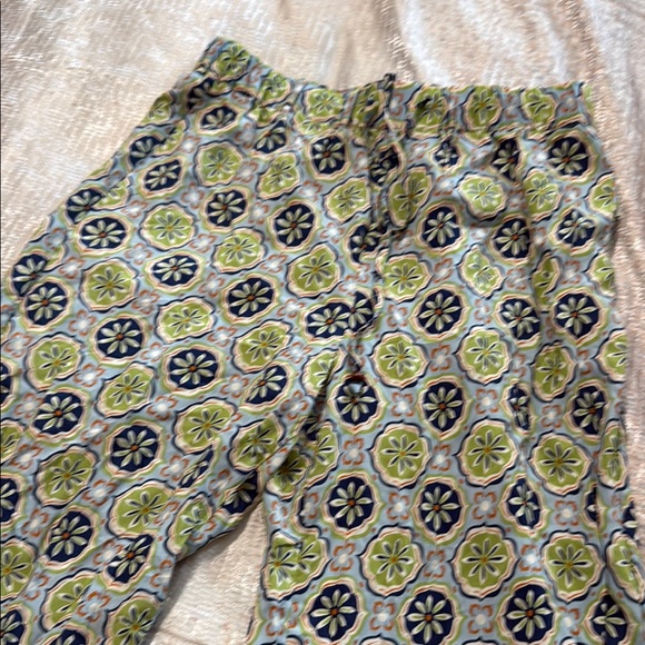 Zara Wide Leg Blue and Green Wide Pants - Picture 3 of 6